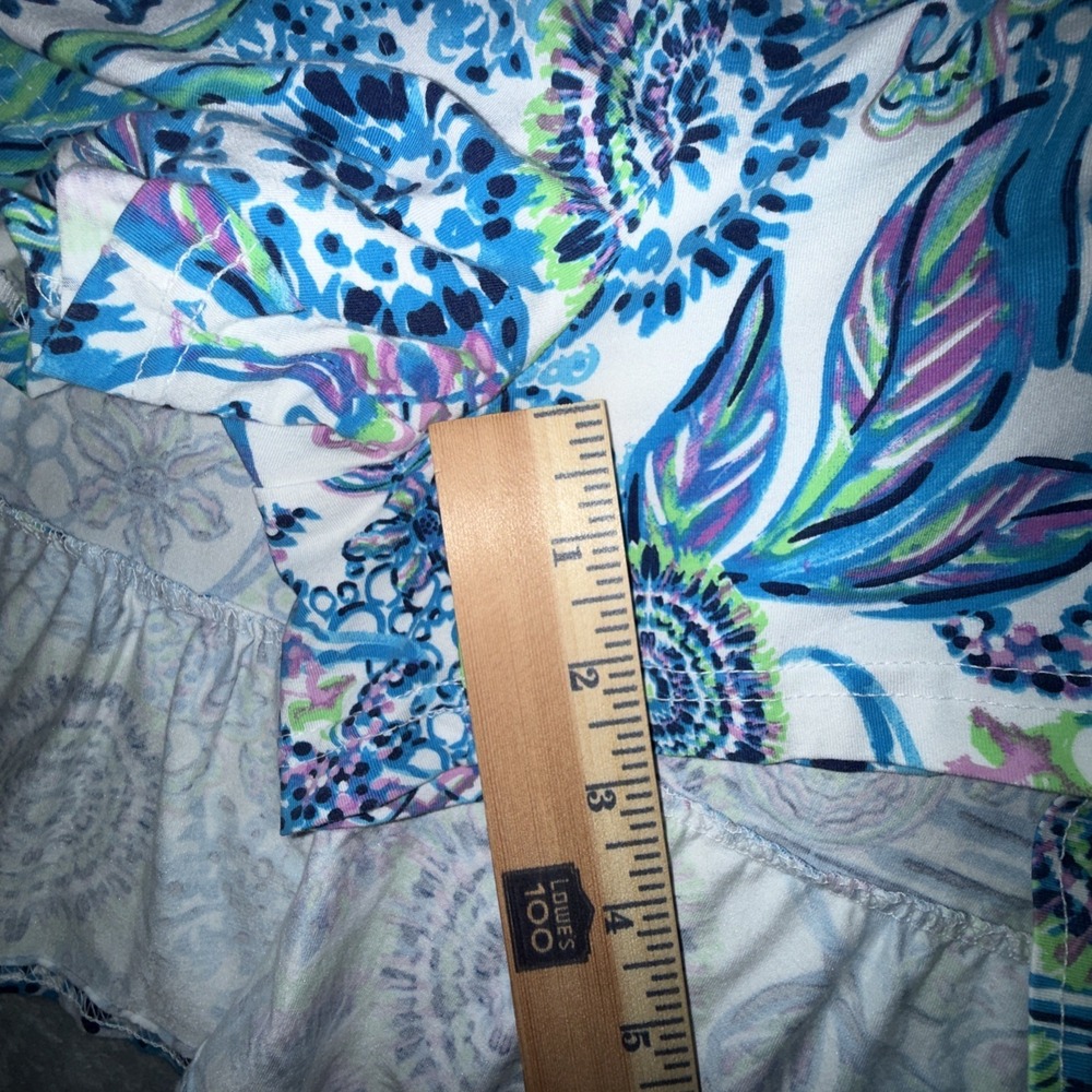 Fresh Produce Blue Floral Skort Skirt Shorts Women's Sz L Summer Activewear - Picture 7 of 9